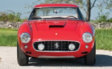 Front view of the red 1960 Ferrari 250 GT SWB Berlinetta Competizione
