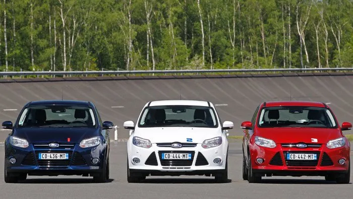 Three Ford Focus Cars