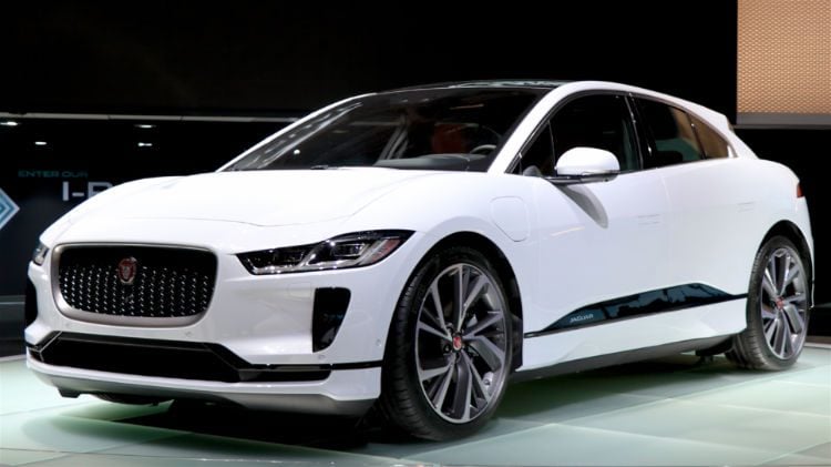 White Jaguar IPace Geneva 2018