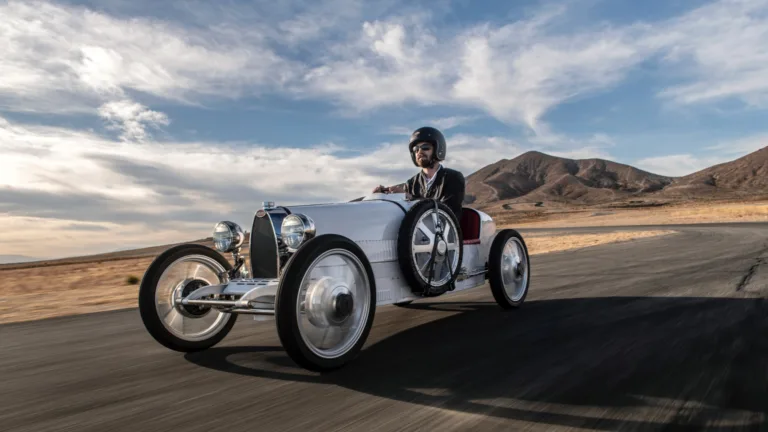 Bugatti Baby II with adult driver