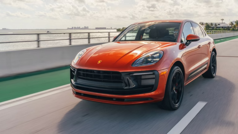 Orange Porsche Macan In full-year 2025, Porsche increased car sales in the USA to a new record, with the Macan and Cayenne the best-selling US models.
